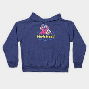 hate and the naughty unicorn Kids Hoodie